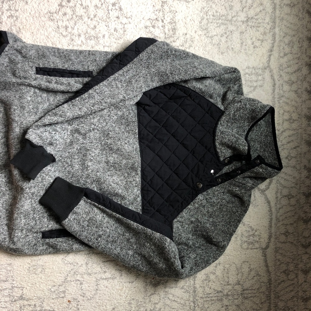 Asymmetrical Snap-Up Fleece